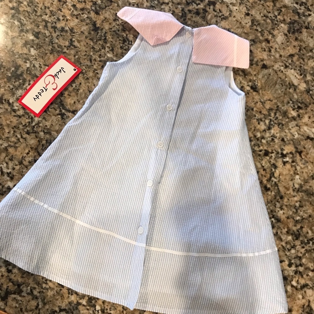 🍭Jack & Teddy Searsucker Dress - Picture 5 of 7